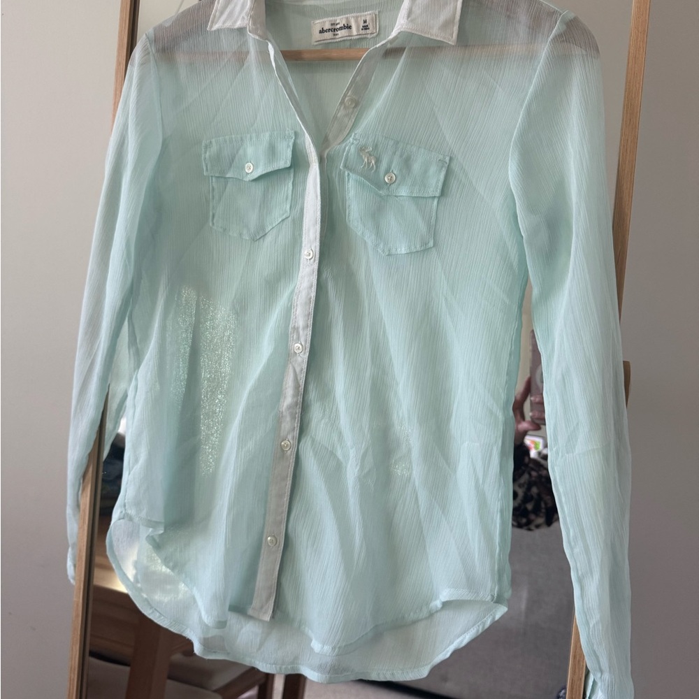 Abercrombie & Fitch Sheer Shirt Size M